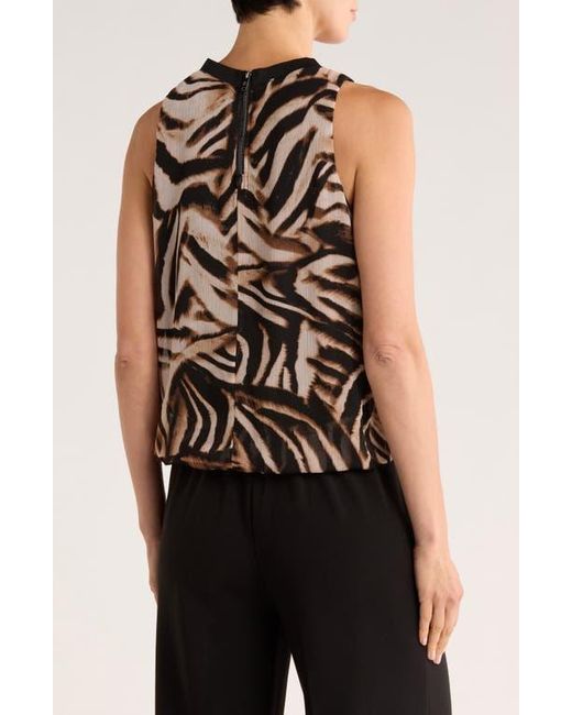 DKNY Black Bubble Hem Sleeveless Chiffon Top