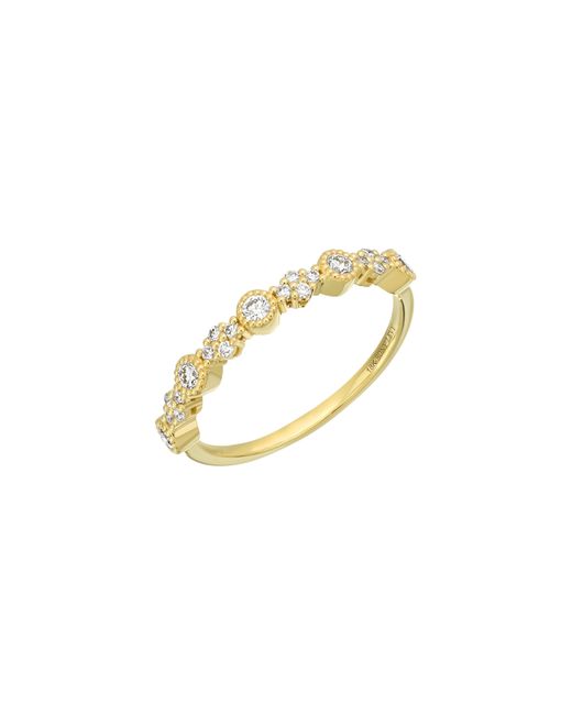 Bony Levy Metallic 18k Gold Getty Diamond Stackable Ring