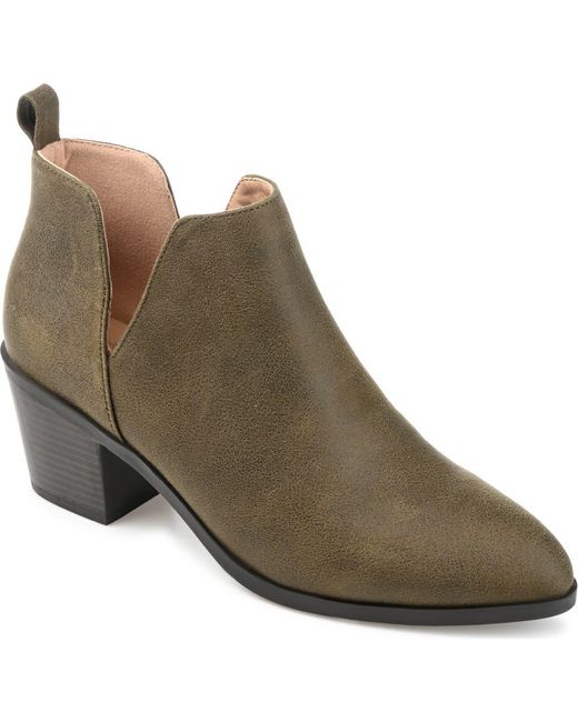 Journee Collection Brown Journee Lola Patterned Ankle Bootie
