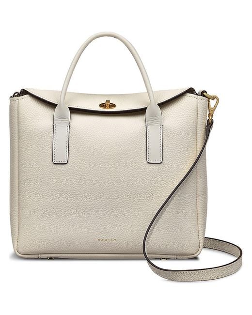 Radley White Carpenter Yard Flapover Satchel Bag