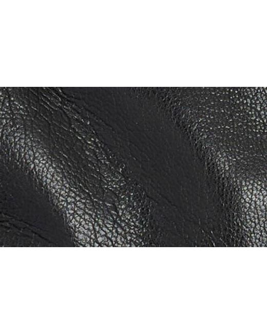 Steve Madden Black Zipper Faux Leather Gloves