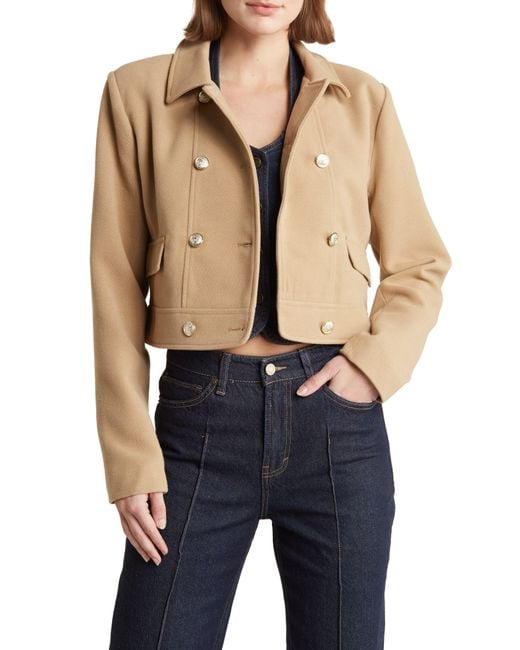 Habitual Blue Double Breasted Crop Jacket