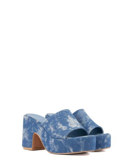 Olivia Miller Blue Crush Platform Slide Sandal