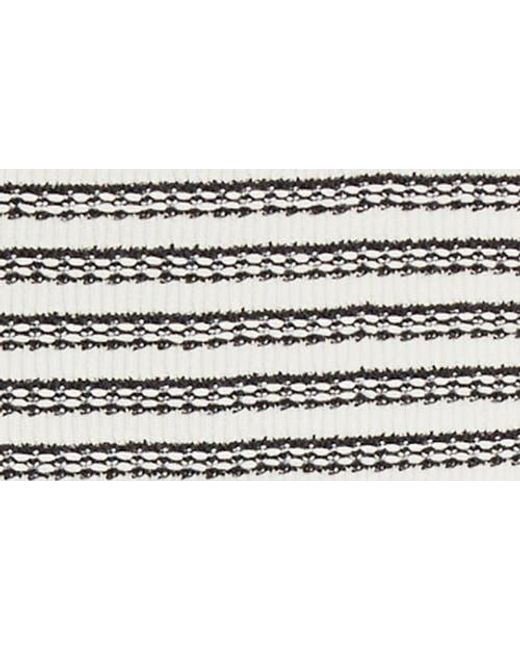 Misook Black Intarsia Stripe Miniskirt