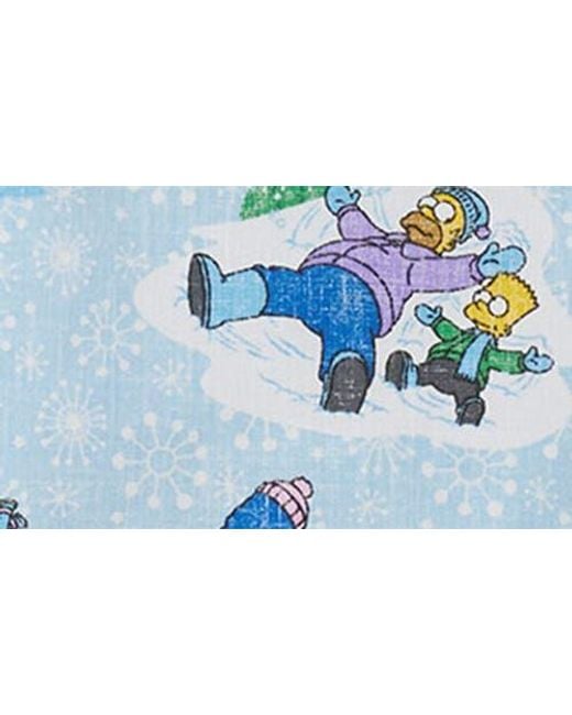 Reyn Spooner Blue The Simpsons Greetings Button-Down Shirt for men