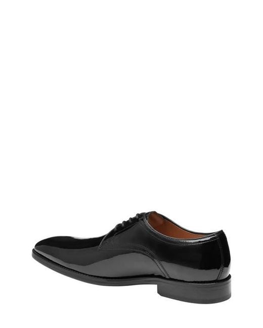 Johnston & Murphy Black Sullivan Plain Toe Derby for men