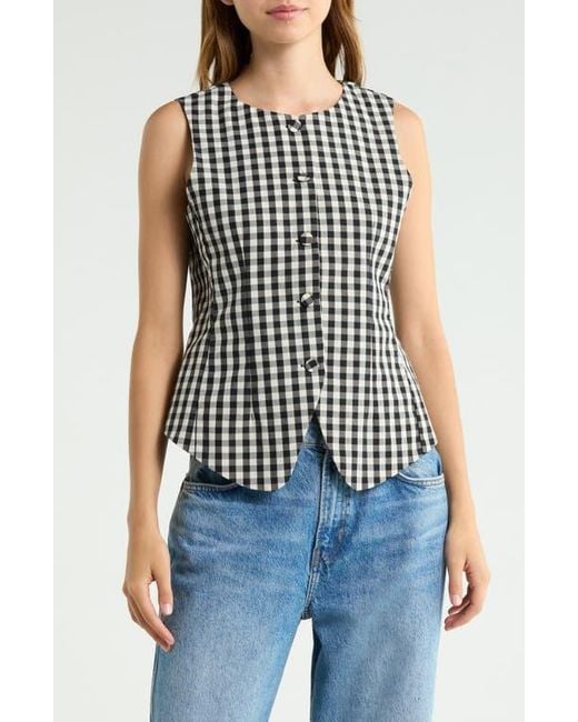 Vigoss Blue Gingham Vest