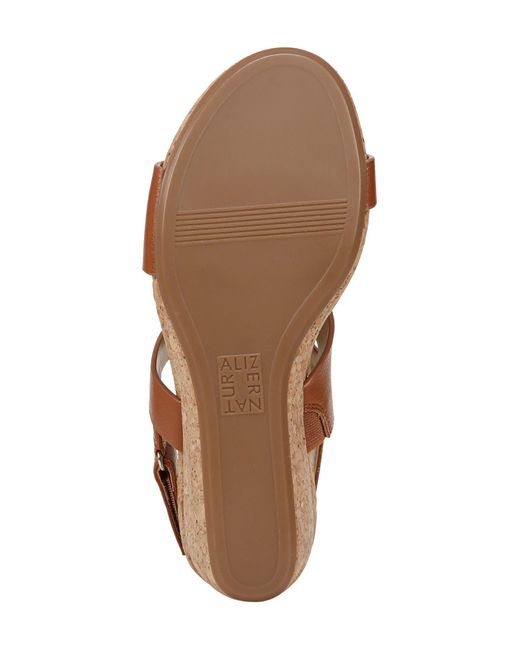 Naturalizer Brown Adria Strappy Wedge Sandal