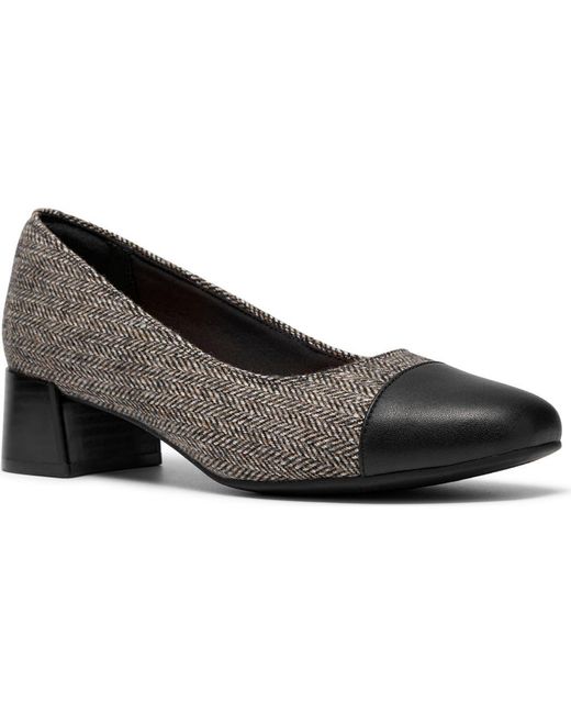 Clarks Black Iridessa Cap Toe Pump