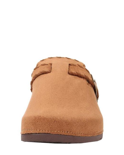 Seven7 Brown Stitched Mule