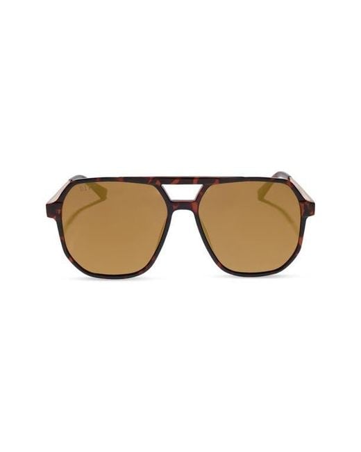 DIFF Brown 59Mm Landon Aviator Sunglasses