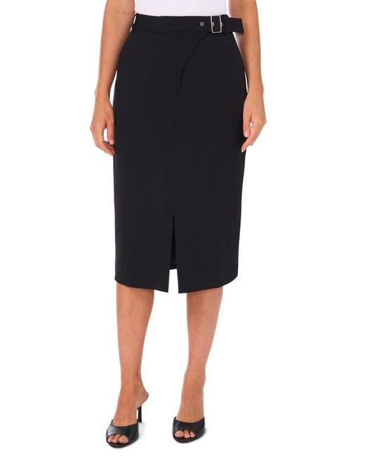 Halogen Buckled Slit Midi Pencil Skirt in Black Lyst