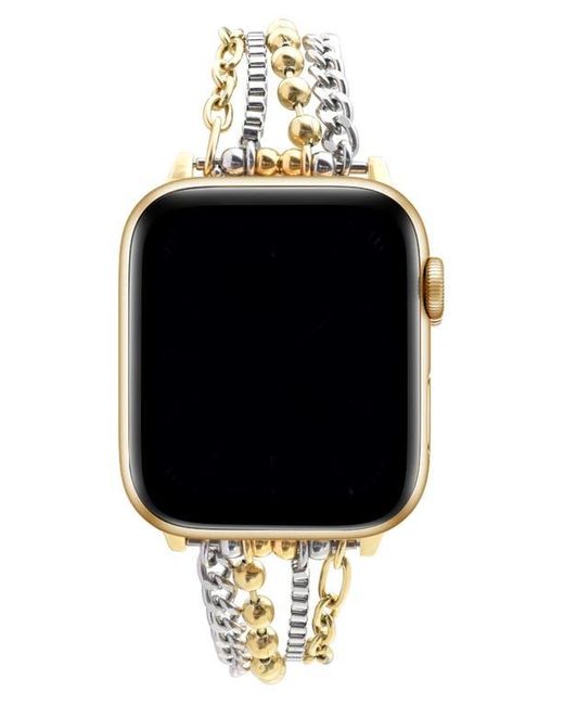 The Posh Tech Metallic Leo Mixed Chain Stainless Steel Apple Watch Bracelet Watchband