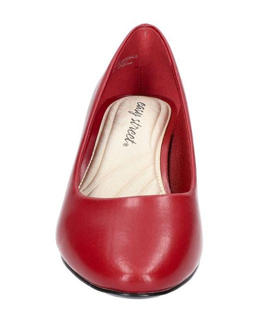 Easy Street Red Ballari Round Toe Pump
