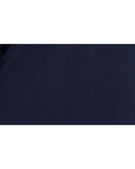 NIC+ZOE Blue Ruffle Collar Long Sleeve A-Line Dress