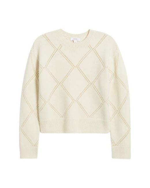 Vince Natural Texture Argyle Wool Sweater