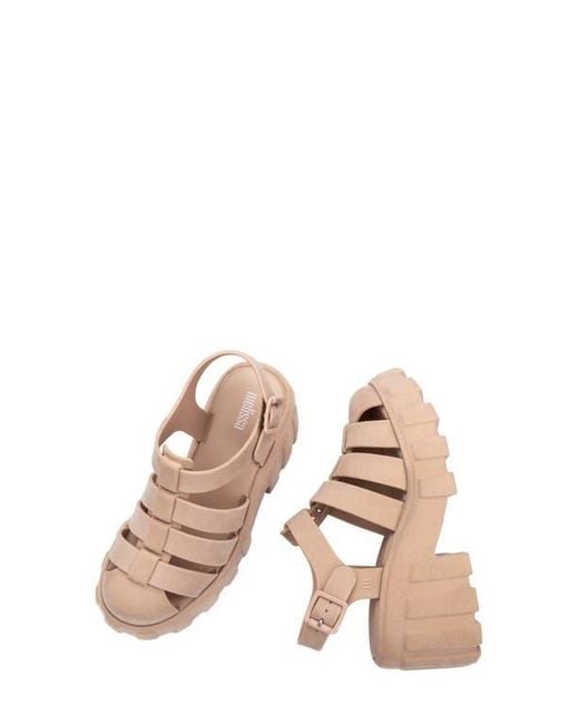 Melissa Pink Megan Velvet Platform Fisherman Sandal