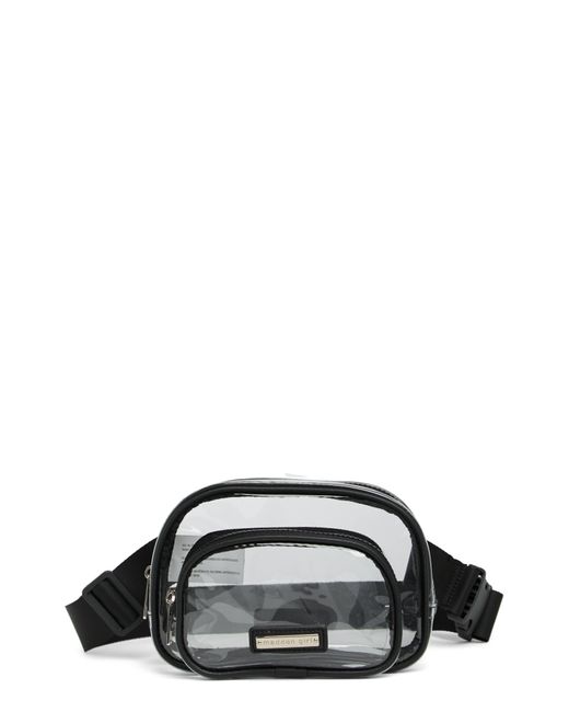 Madden Girl Black Clear Vinyl Dome Belt Bag
