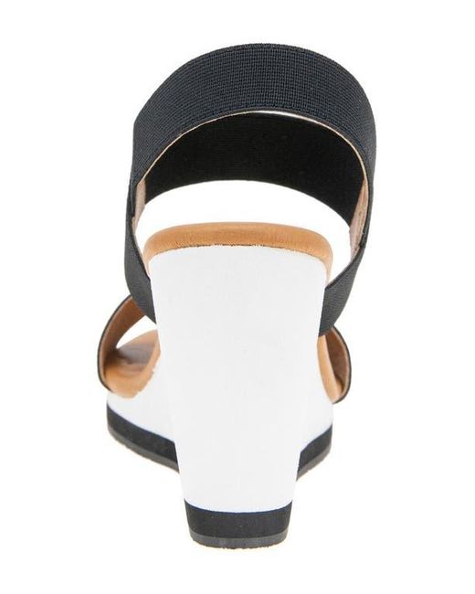 Andre Assous Blue Nikola Slingback Wedge Sandal