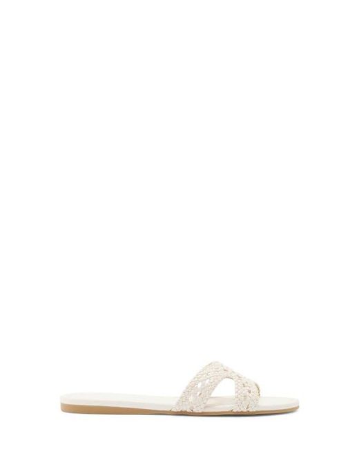 Stuart Weitzman White Briar Slide Sandal