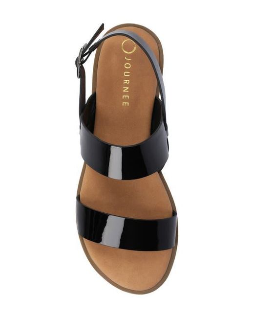 Journee Collection Black Lavine Slingback Sandal