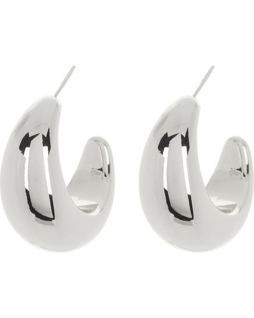 Sterling Forever Metallic Eclipse Hoop Earrings