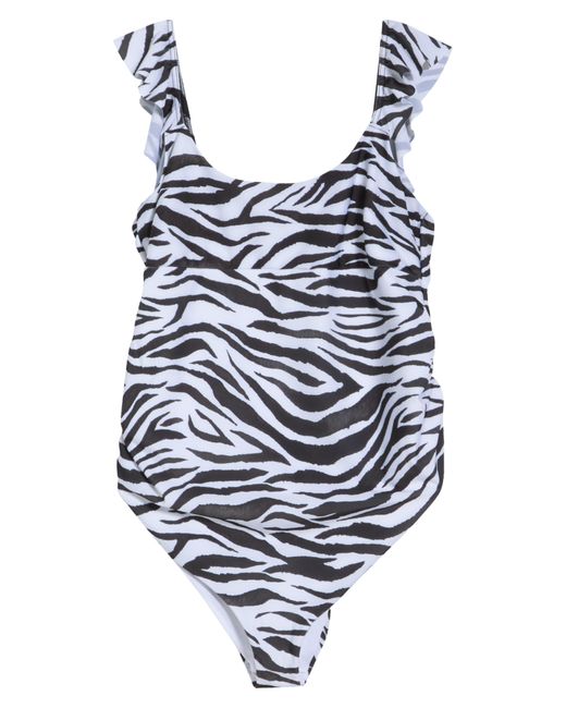ASOS Maternity Flutter One-piece Swimsuit in Blue | Lyst