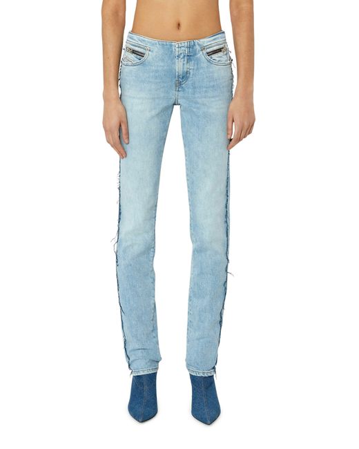 DIESEL Blue D-tail Low Rise Slim Straight Jeans