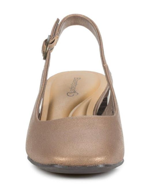 BareTraps Natural Ester Block Heel Slingback Pump