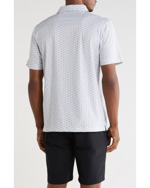 Bugatchi White Cotton Knit Polo for men