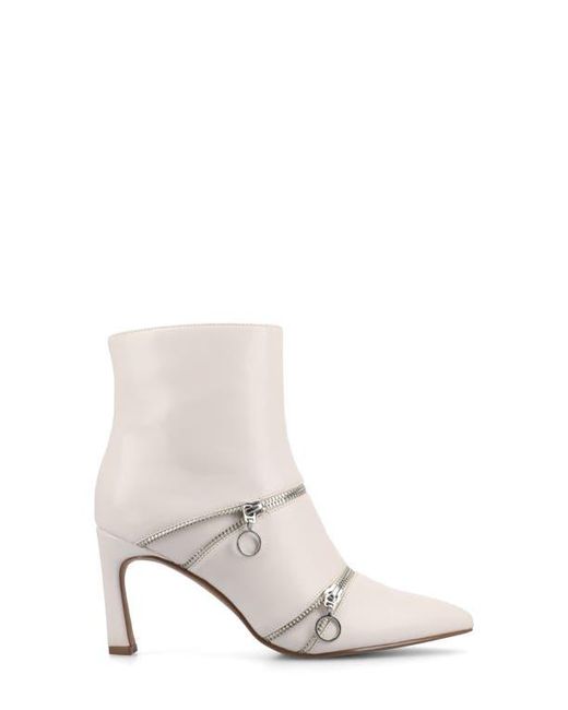 Journee Collection White Catoa Zip Boot
