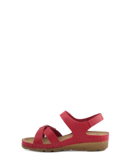 Flexus by Spring Step Red Strappy Sandal