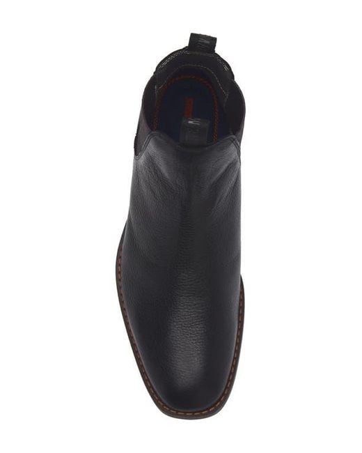 Steve Madden Black Fenton Lug Sole Chelsea Boot for men