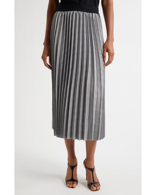 Reiss Black Nova Pleated Midi Skirt