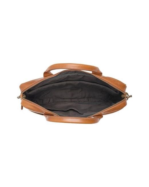 Johnston & Murphy Brown Hunter Glaze Briefcase for men