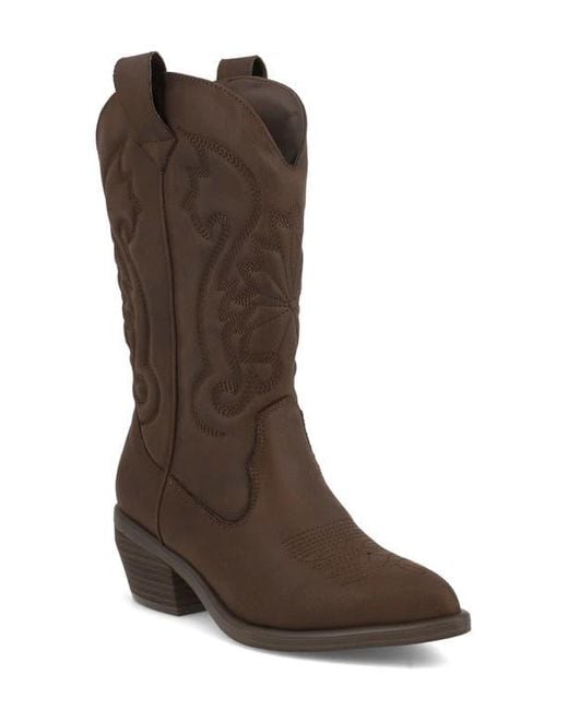 MIA Brown Caela Western Boot