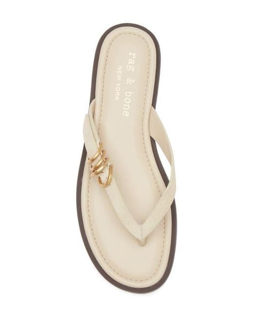 Rag & Bone Natural Gia Flip Flop