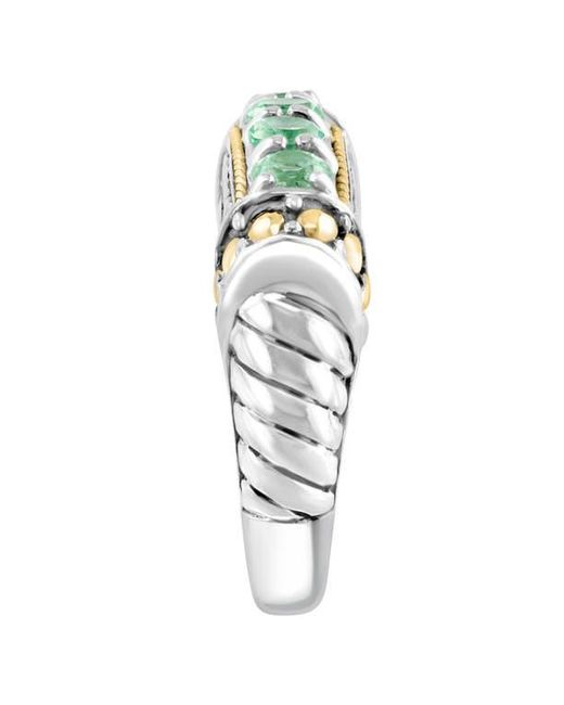 Effy Green Two Tone Amethyst Ring