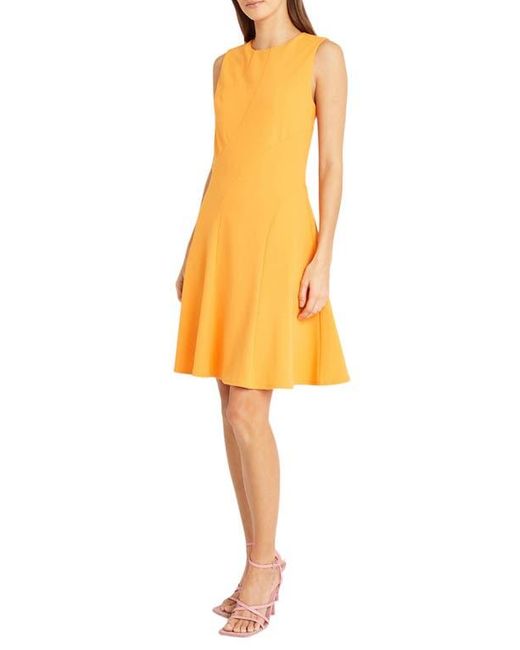Donna Morgan Yellow Sleeveless Fit & Flare Dress