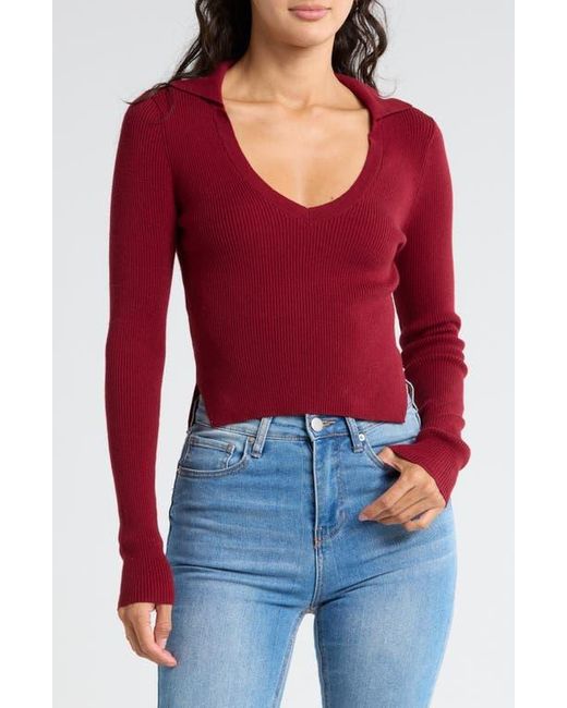Abound Rib Collared Sweater Lyst