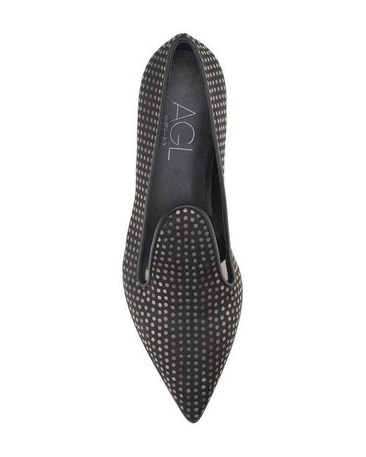 Agl Attilio Giusti Leombruni Black Rei Pointed Toe Loafer