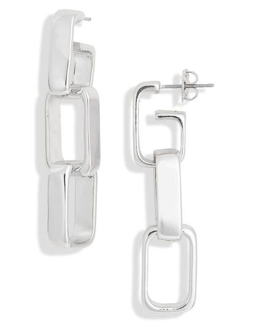 Leith White Chain Link Drop Earrings