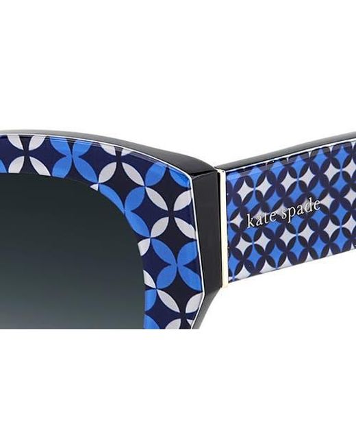 Kate Spade Blue Paisleigh 55Mm Gradient Cat Eye Sunglasses