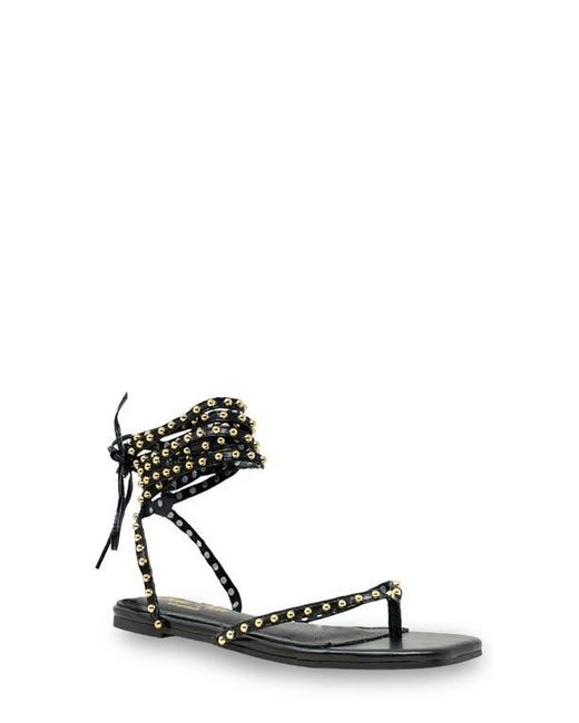 In Touch Footwear White Eve Studded Ankle Wrap Sandal