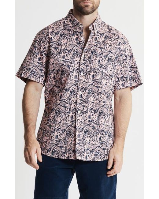 Jachs New York Multicolor Bay Stretch Oxford Short Sleeve Shirt for men