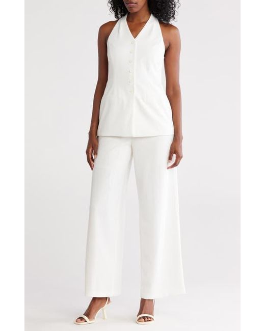Calvin Klein White Vest Jumpsuit