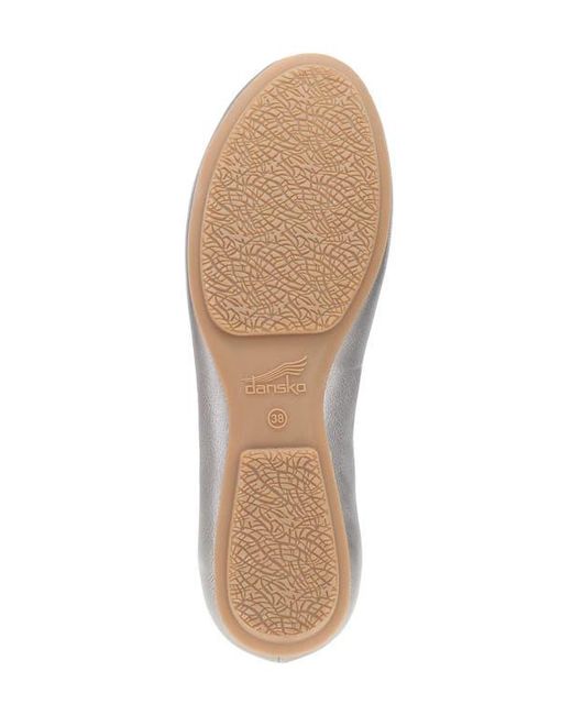 Dansko White Mollie Ballet Flat