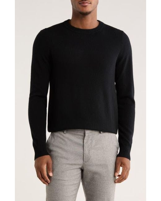 Nordstrom Men's Black Cashmere Crewneck Sweater