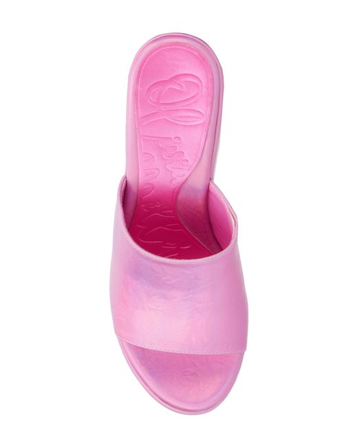 Olivia Miller Pink Crush Platform Slide Sandal
