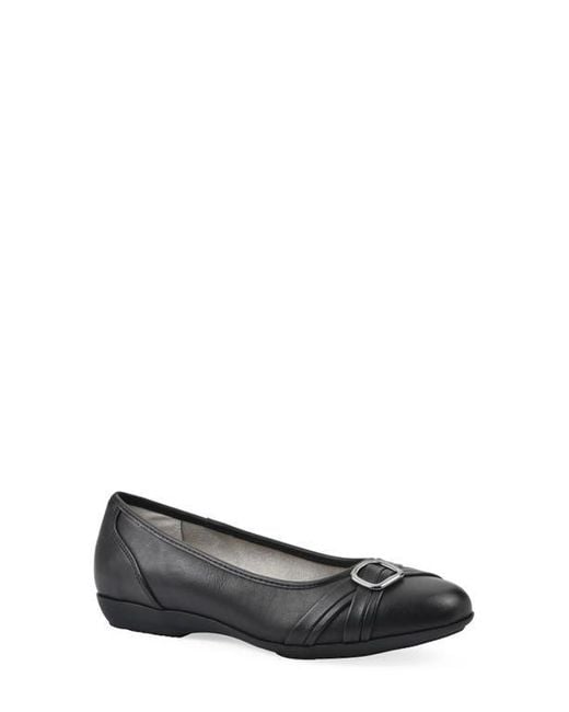 White Mountain Black Calming Buckle Strap Flat